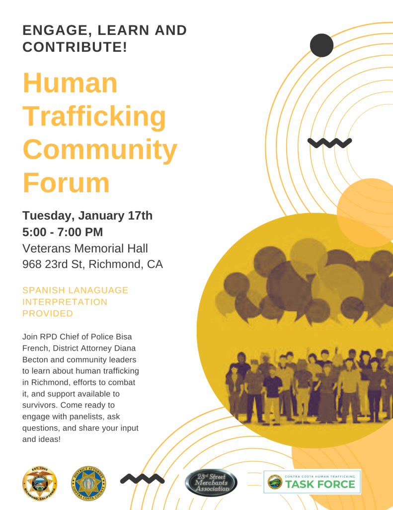 Human trafficking forum flyer
