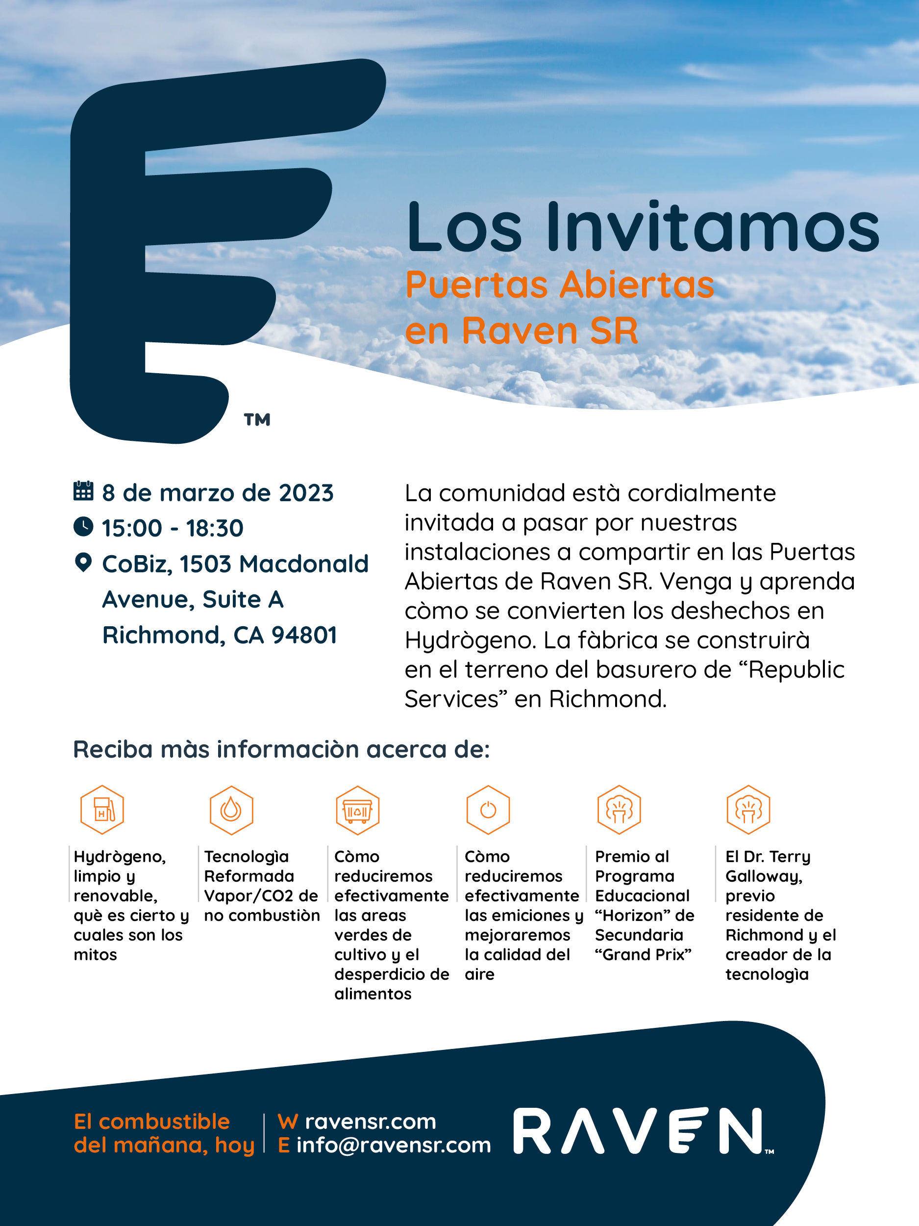 Raven SR flyer in Spanish